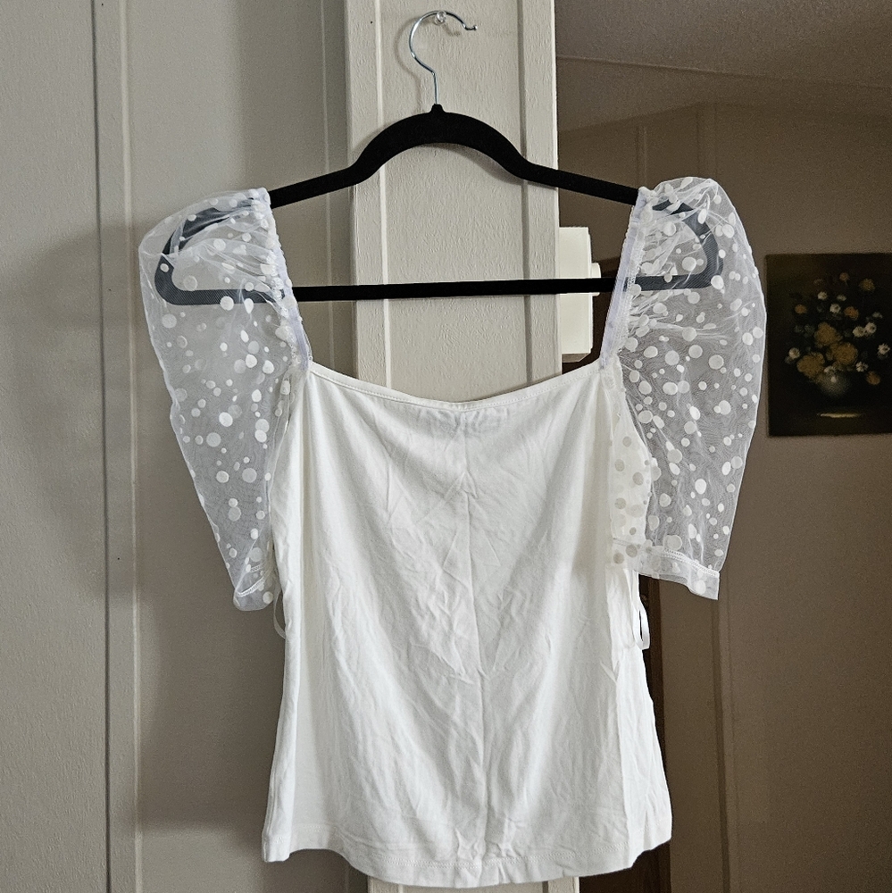 Shein Puff Sleeve Top - Picture 2 of 4